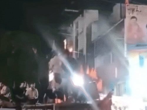 उज्जैन में करतब  दिखाने के दौरान हादसा