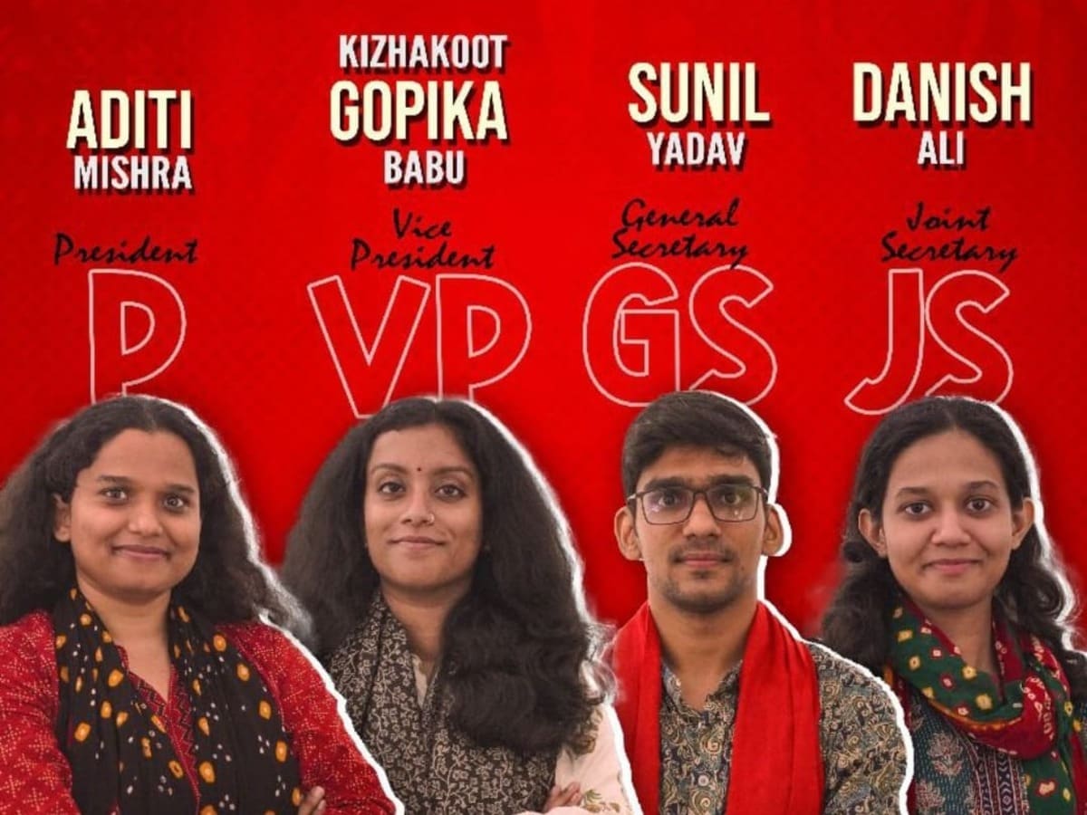 जेएनयू में लेफ्ट  का दबदबा, सभी सीटों पर जीत दर्ज