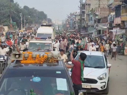 जेल में बंद रीतलाल  के लिए लालू ने किया  रोड शो