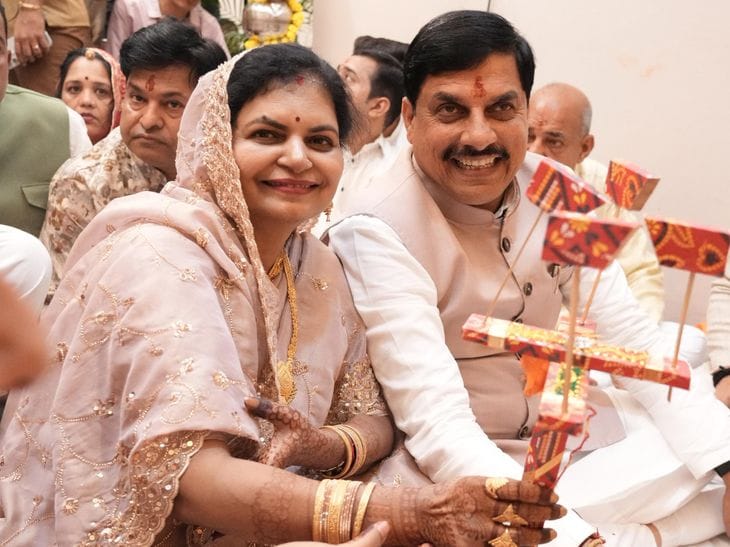 सीएम  मोहन यादव  के बेटे की शादी का जश्न शुरू