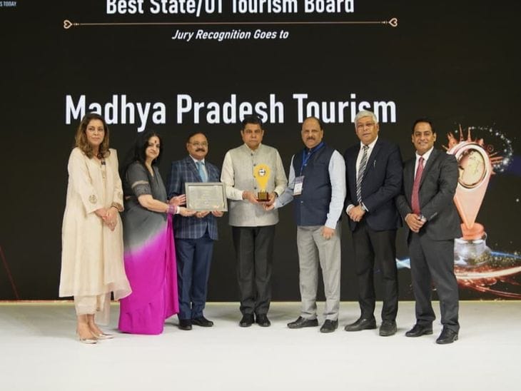 मध्य प्रदेश  को लगातार  दूसरे साल  मिला 'बेस्ट स्टेट टूरिज्म' अवॉर्ड