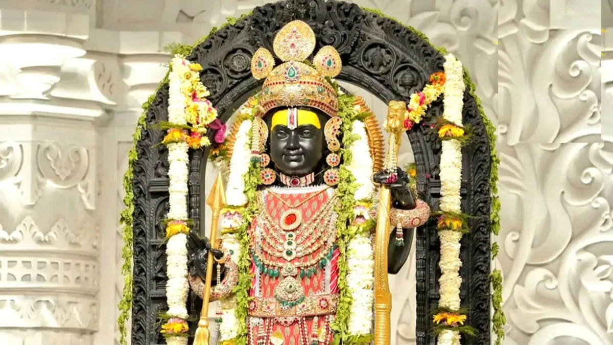 अयोध्या में  रामलला  के तीसरे जन्मोत्सव पर  सूर्य तिलक  का अलौकिक दृश्य