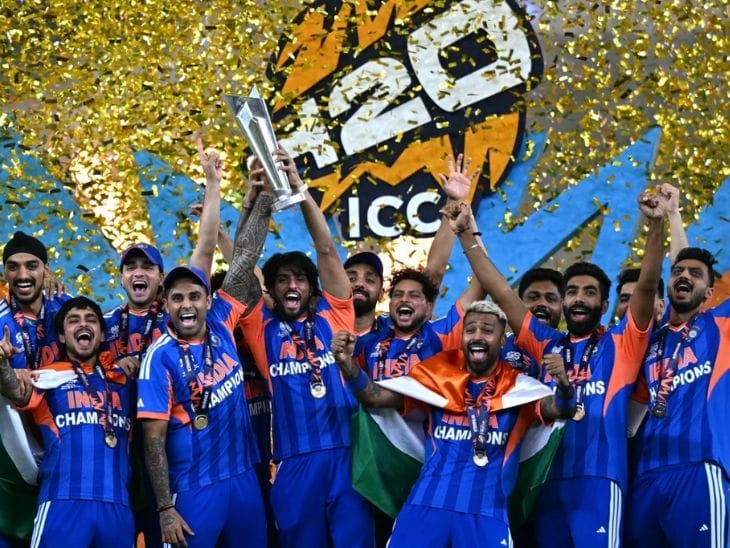 टी-20 वर्ल्ड कप  चैंपियन  टीम इंडिया  को  BCCI  देगा  ₹131 करोड़  का इनाम