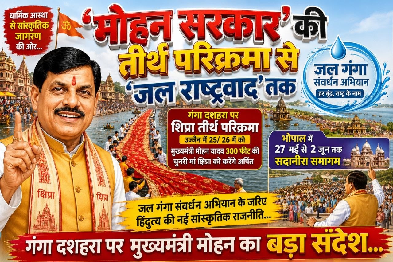 ( मोहन काल: तीर्थ परिक्रमा से ‘जल राष्ट्रवाद’ तक )..(गंगा दशहरा पर मां शिप्रा, मोहन सरकार और हिंदुत्व की नई सांस्कृतिक राजनीति...)....FAILAAN... (सवाल दर सवाल), (राकेश अग्निहोत्री)