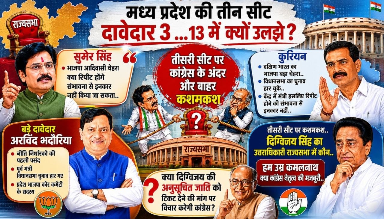 राज्यसभा चुनाव; तीसरी सीट पर होगी मजबूत 'कांग्रेस' या बिखर जाएगी.. राकेश अग्निहोत्री (सवाल दर सवाल)