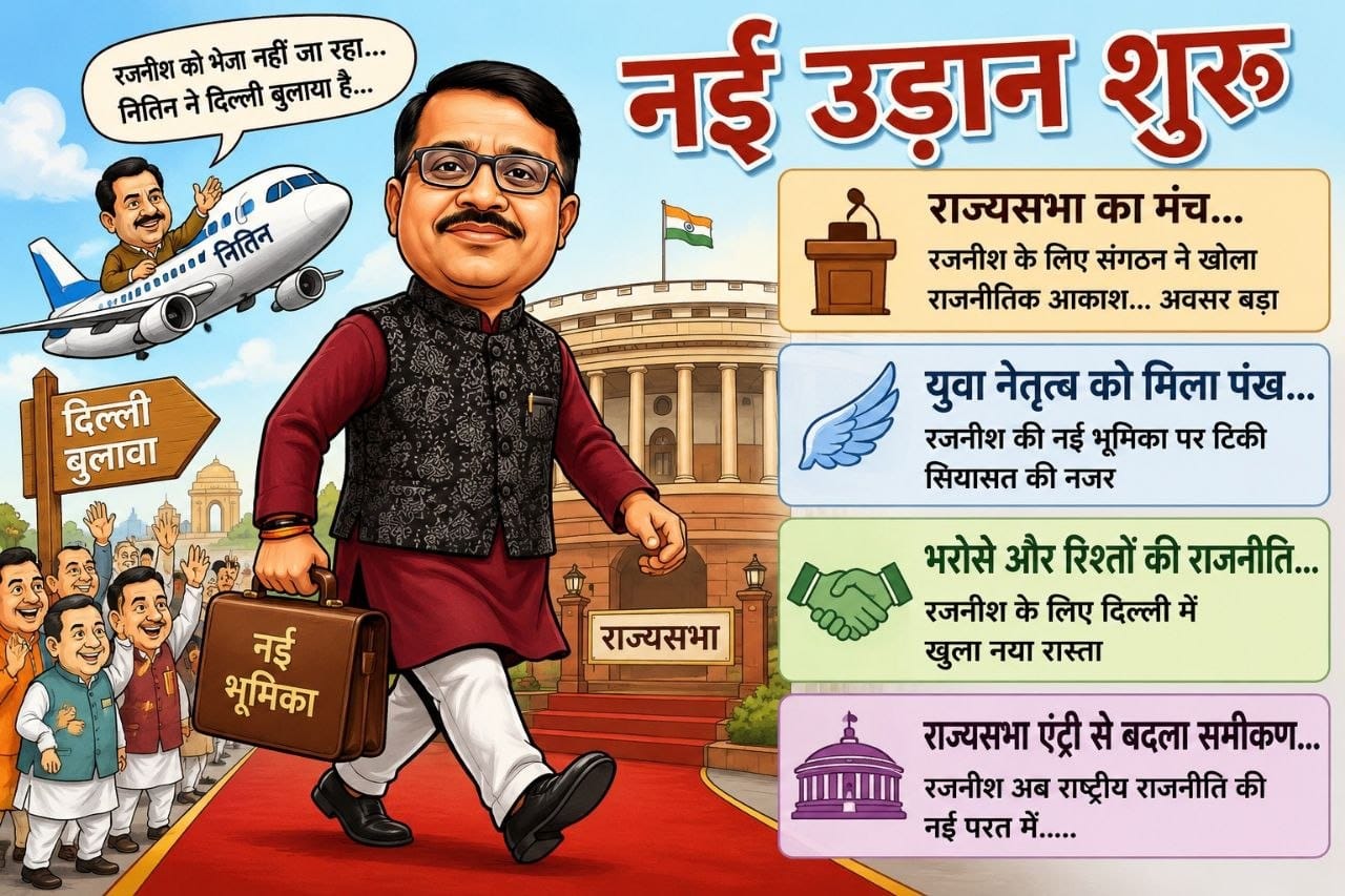 रजनीश को भेजा नहीं गया नितिन ने दिल्ली बुलाया है.. नई उड़ान शुरू.. नई पीढ़ी के लिए नया और बड़ा संदेश..(सवाल दर सवाल) (राकेश अग्निहोत्री)