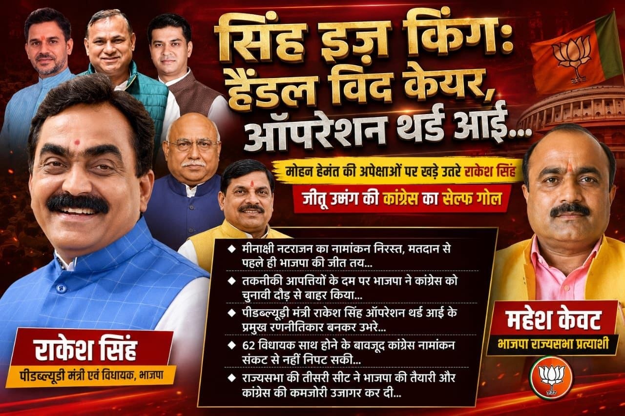 सिंह इज़ किंग: हैंडल विद केयर, ऑपरेशन थर्ड आई... मोहन का भरोसा ,अनुभव और दिल्ली से  समन्वय संवाद संपर्क काम आया, सवाल दर सवाल (राकेश अग्निहोत्री)