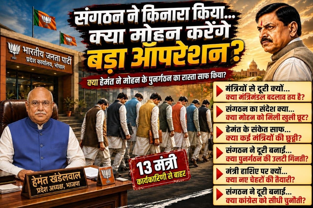 'हेमंत' की नापसंद  पर क्या मोहन लगाएंगे 'मोहन'.. 13 मंत्रियों से संगठन ने क्यों किया किनारा..सवाल दर सवाल (राकेश अग्निहोत्री)