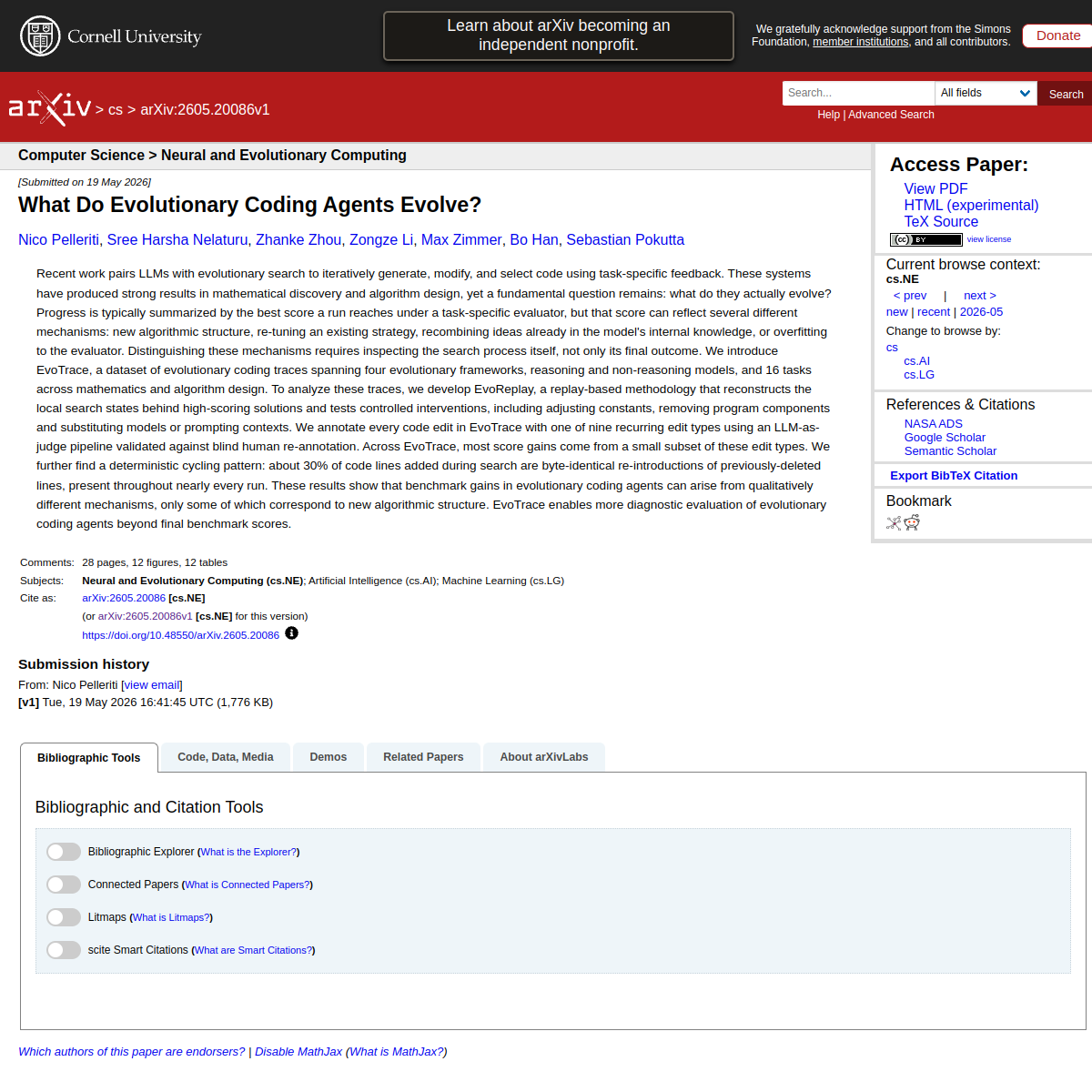 What Do Evolutionary Coding Agents Evolve?