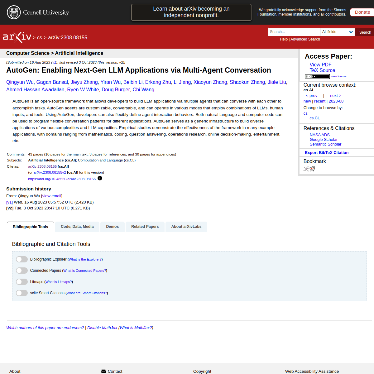 AutoGen: Enabling Next-Gen LLM Applications via Multi-Agent Conversation Framework