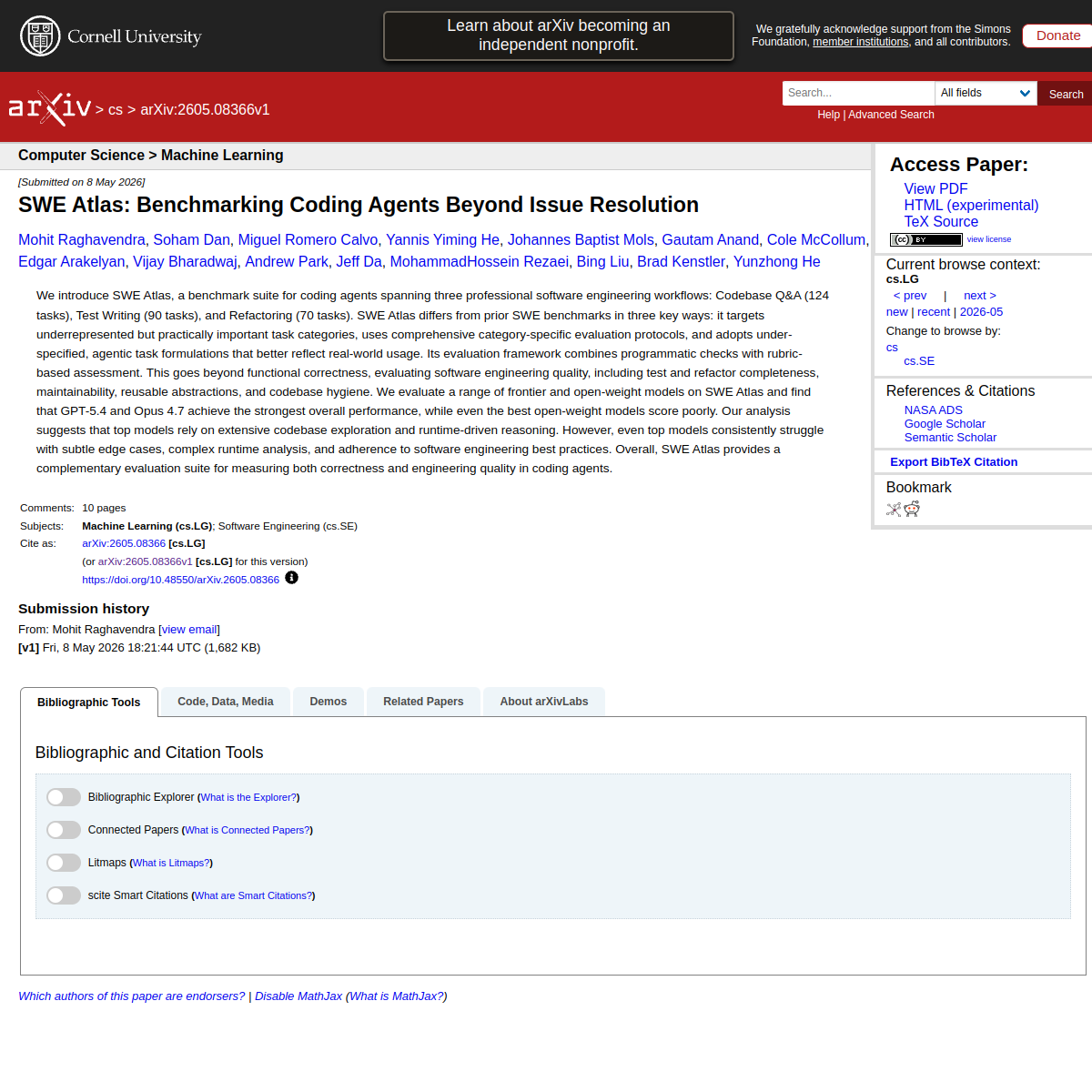 SWE Atlas: Benchmarking Coding Agents Beyond Issue Resolution