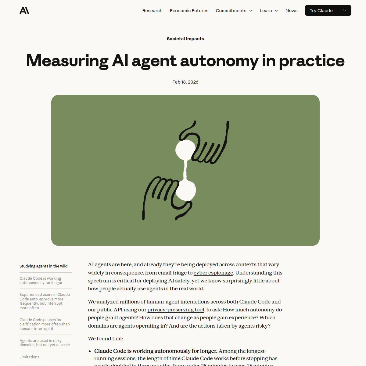 Measuring AI agent autonomy in practice