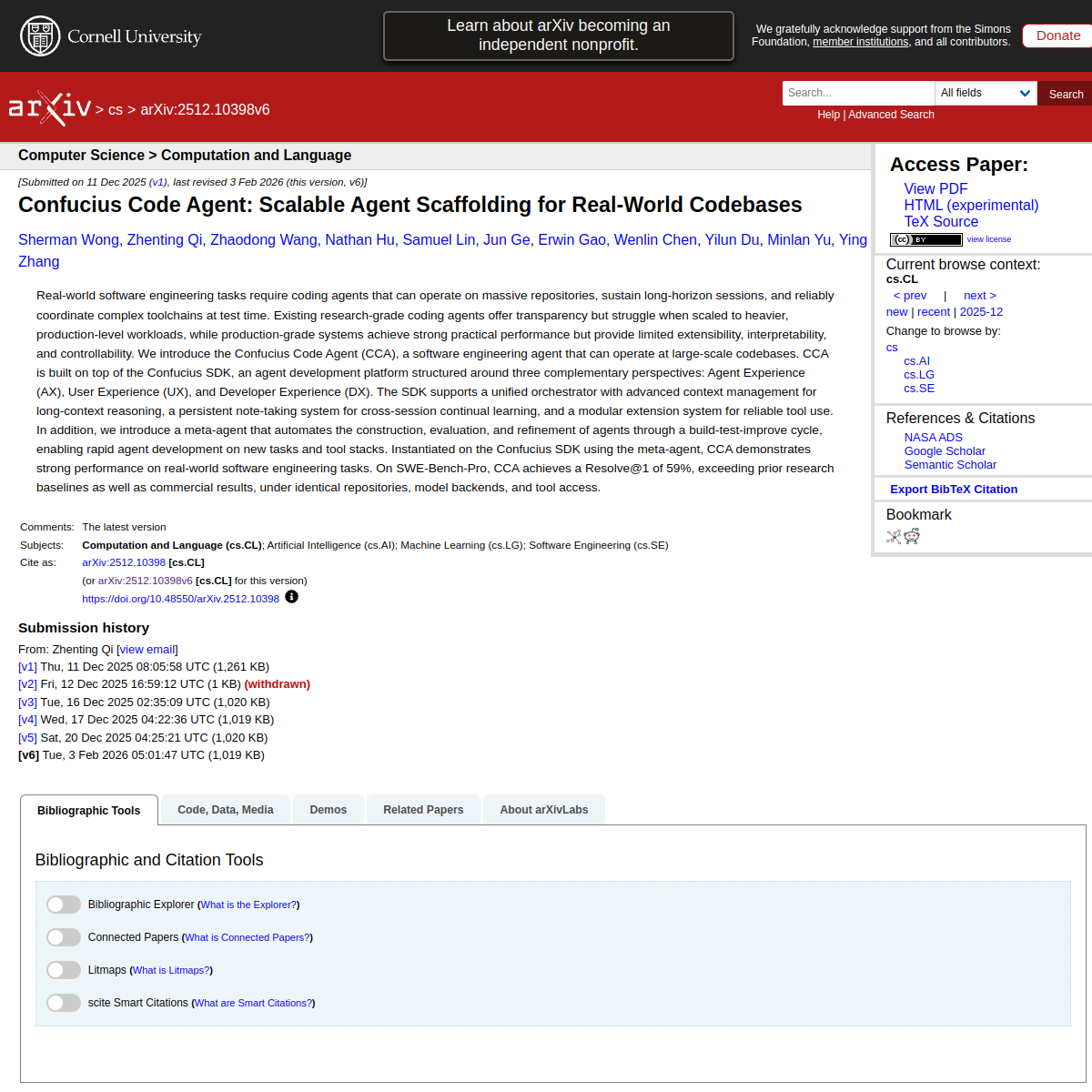 Confucius Code Agent: Scalable Agent Scaffolding for Real-World Codebases
