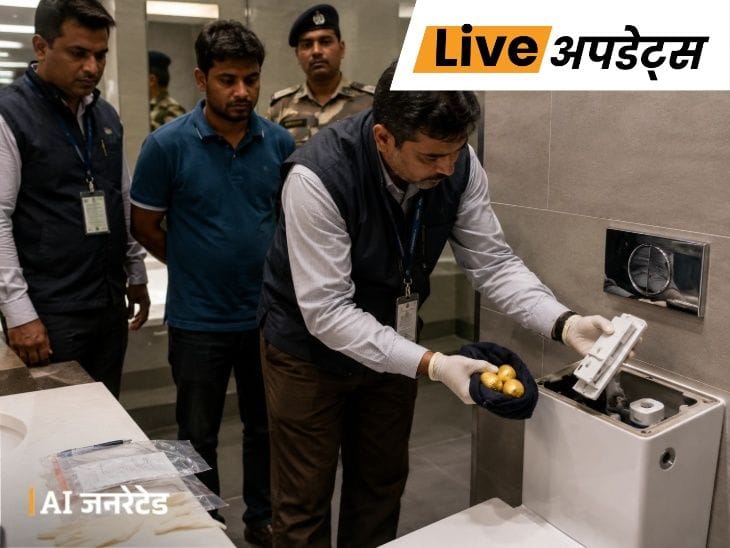 ₹1.47 करोड़ सोना दिल्ली एयरपोर्ट वॉशरूम फ्लश में छिपाया, बांग्लादेशी यात्री गिरफ्तार