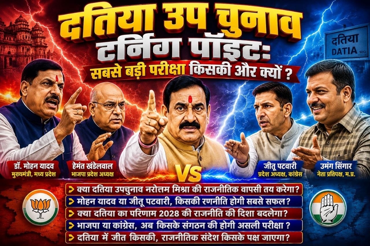 (टर्निंग पॉइंट: दतिया का दंगल... किसका दांव, किसकी दिशा, किसका भविष्य कसौटी पर?)( सवाल दर सवाल) (राकेश अग्निहोत्री)