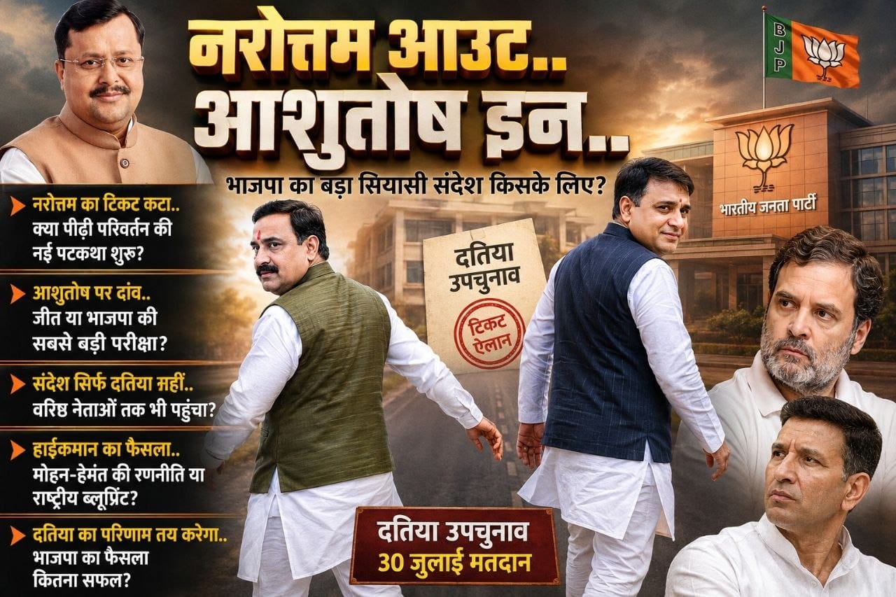 नरोत्तम के साथ खेला.. सड़क पर दंगल.. इस्तीफो की झड़ी चक्का जाम...( प्रेशर पॉलिटिक्स और डैमेज कंट्रोल में भाजपा  आमने-सामने) सवाल दर सवाल ( राकेश अग्निहोत्री)