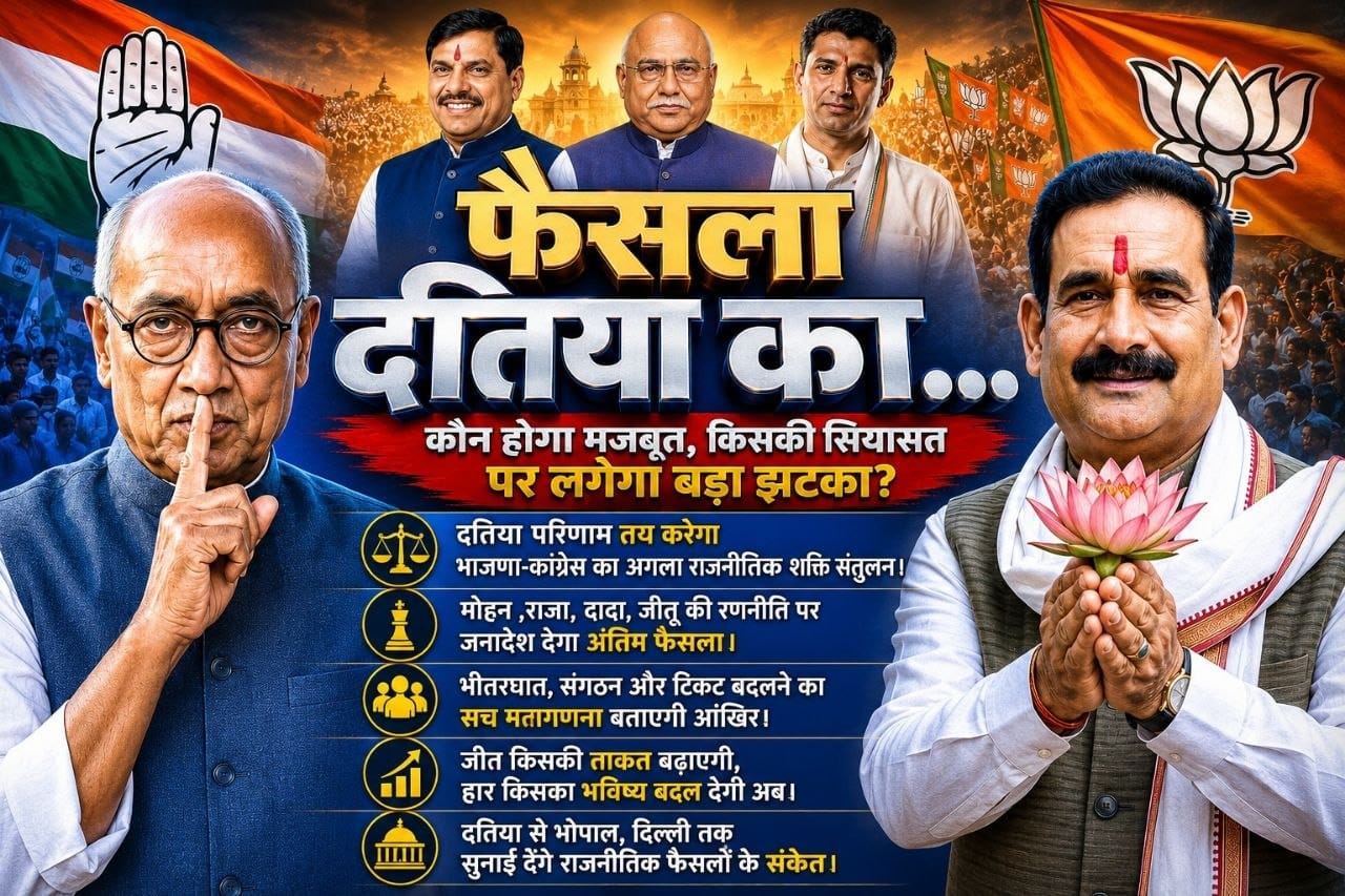 दिग्विजय की चुप्पी... नरोत्तम का समर्पण फिर भी सवाल) (राजा  ने विवादों से दूरी बनाई...  दादा ने संगठन को प्राथमिकता दी... फिर भी सवालों के घेरे में) राकेश अग्निहोत्री (सवाल दर सवाल)