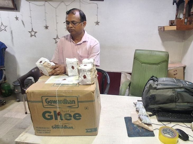 सागर में मिलावट के शक में दो दुकानों से 58.5 लीटर घी जब्त