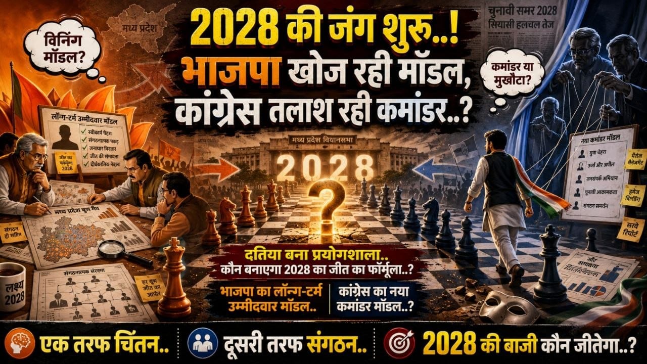 दतिया की हार से निकलेगा क्या भाजपा का "2028 विनिंग मॉडल"..?(भाजपा का नया "लॉन्ग-टर्म कैंडिडेट मॉडल" और सवाल..) (राकेश अग्निहोत्री) (सवाल दर सवाल)