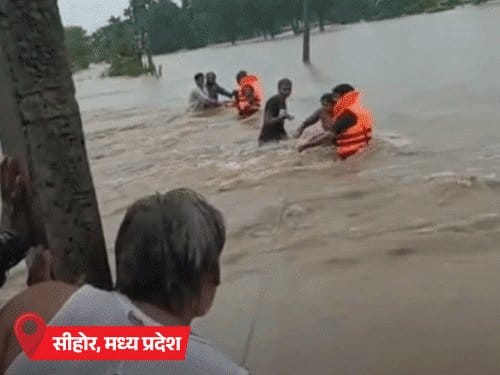 राजस्थान समेत 6 राज्यों में भारी बारिश, हिमाचल में कार पर पत्थर गिरे, 2 घायल