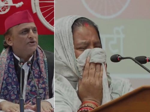 अखिलेश के सामने महिला रोई, बुलडोजर ने उजाड़ा घर, बेटी की शादी नवंबर में