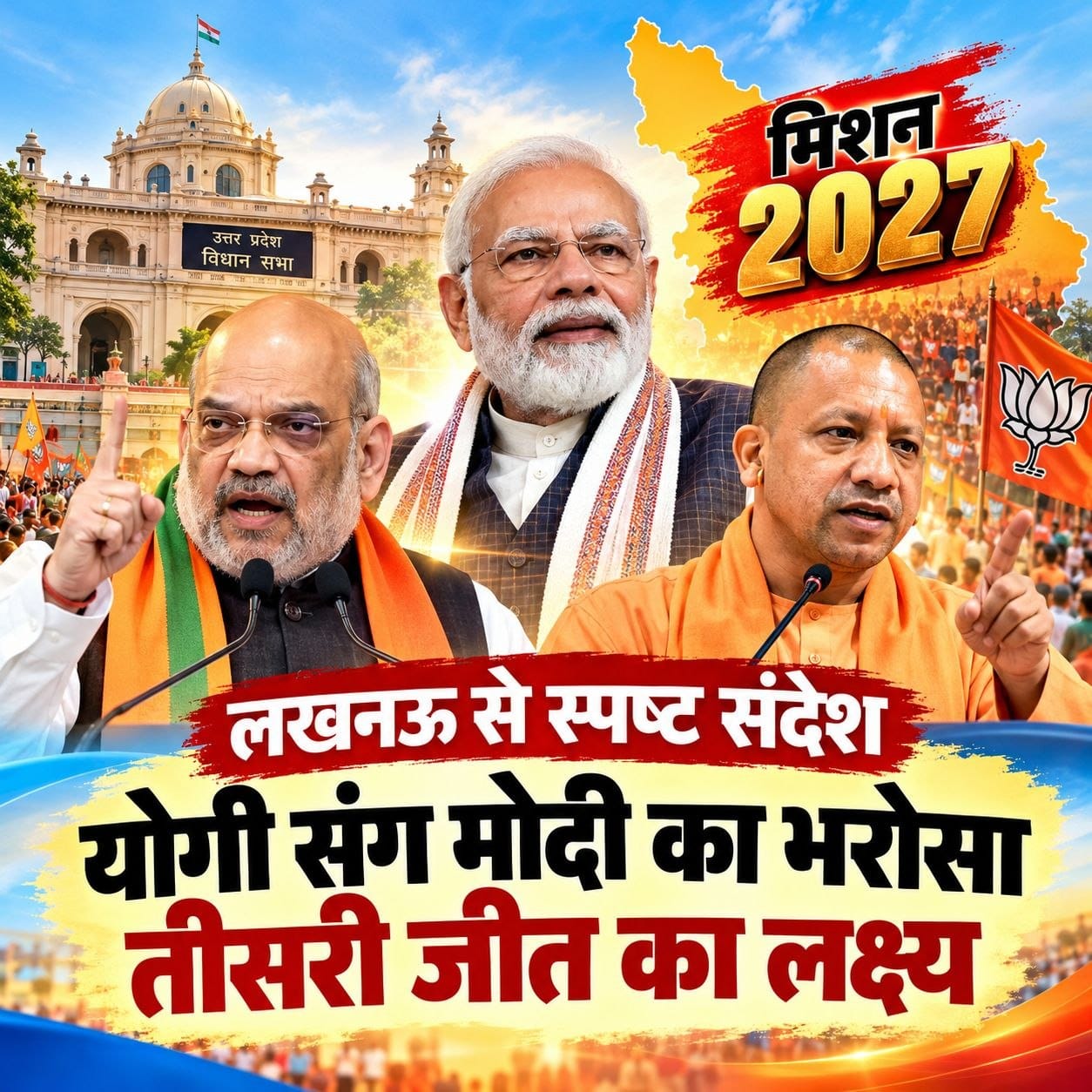 अंगद का पैर बनी भाजपा....... ( शाह ने लखनऊ से फूका चुनावी शंखनाद )
खबरों की खबर.... राजीव त्रिपाठी